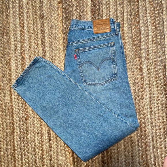Levi's Denim - Levi’s Wedgie Straight Leg Jeans Distressed Light Blue Was Sz 30